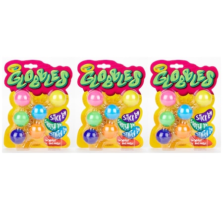Crayola Globbles Fidget Toy, 6 Colors, 18PK 74-7294